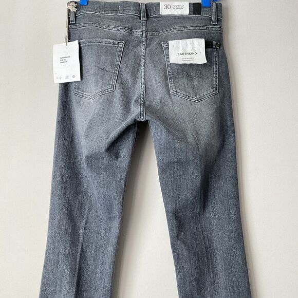 7 For All Mankind Jeans Women Size 30 Charcoal Italian Fabric Classic Bootcut - Picture 12 of 12